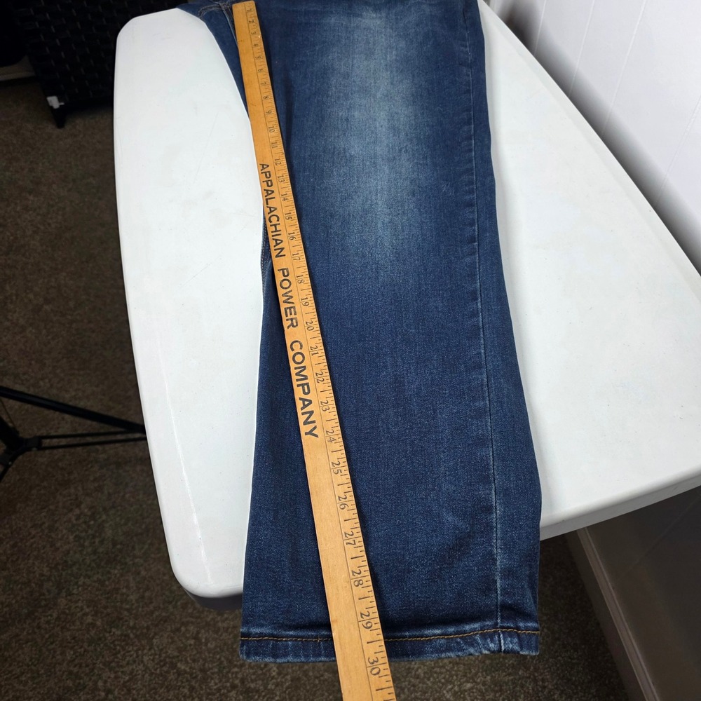Nat Nast Mens Straight Leg Stretch Denim Jeans Dark Wash Blue W36 L30 - Picture 8 of 12